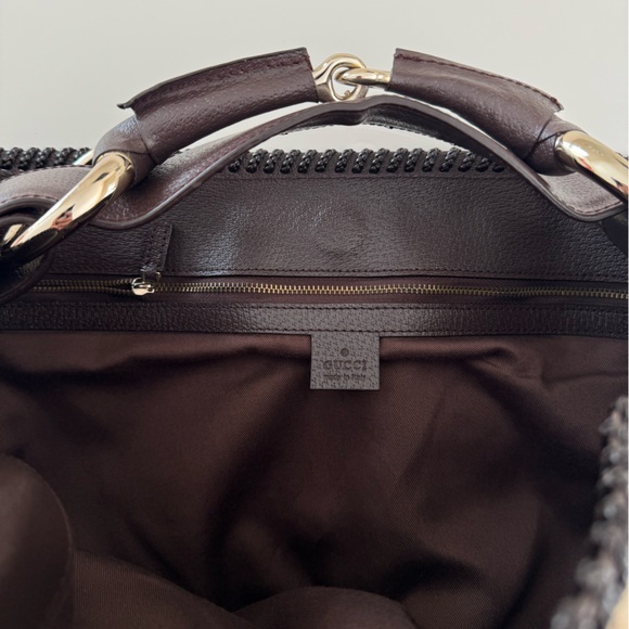 NWT 🤎 Gucci Authentic GG Canvas Horsebit  Hobo Tote Large bag - Picture 11 of 13